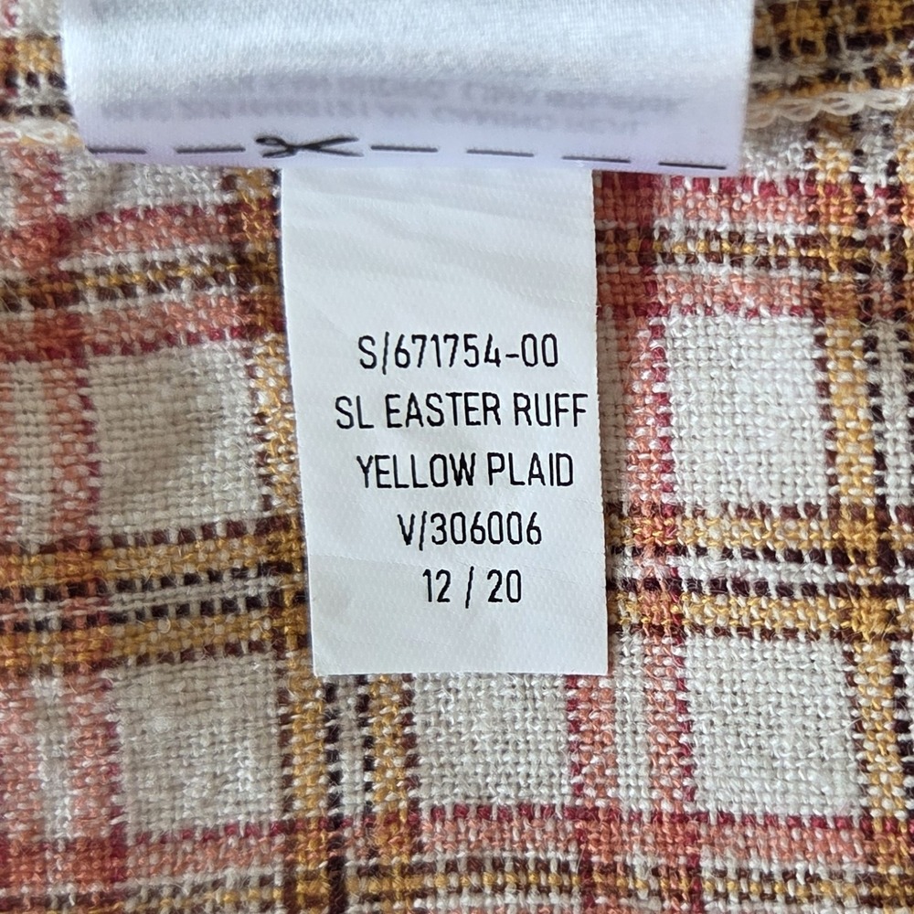 Old Navy Women's Plaid Dress Size M Ruffle Tiered Linen Blend Summer - Picture 9 of 9